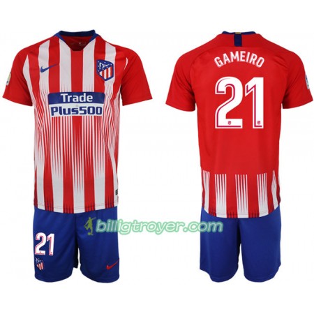 Billige Fotballdrakter Atlético Madrid GAMEIRO 21 Barn Hjemmedraktsett 2018/19 Kortermet